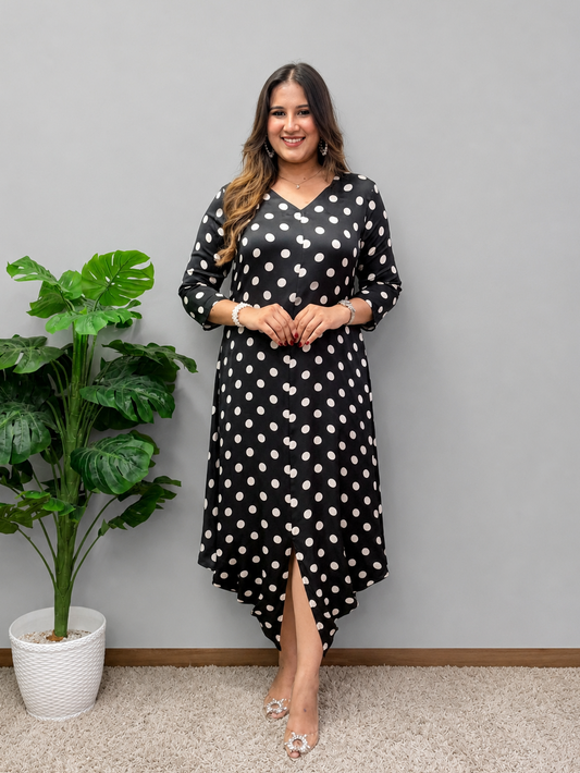 Black And White Polka Dot Dress