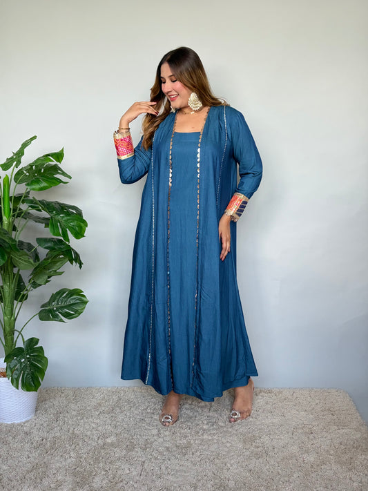 Denim Blue Dress with Jacket