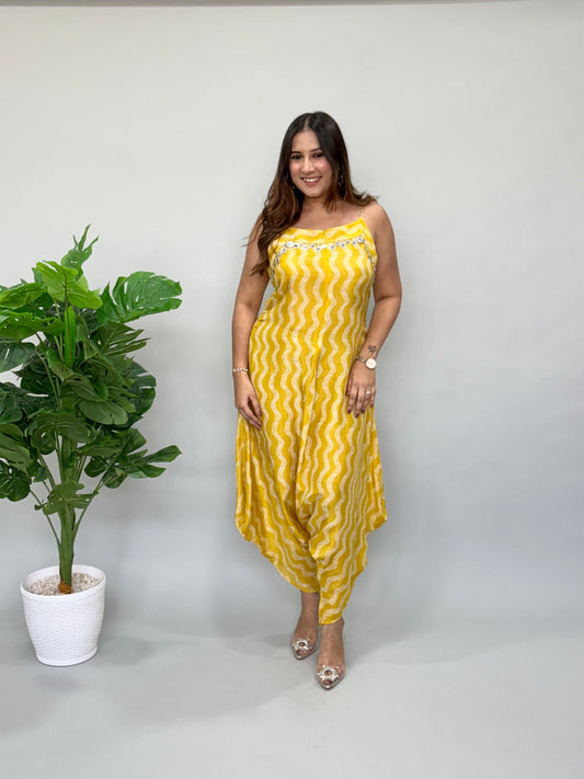 Yellow Jumpsuit With Jacket