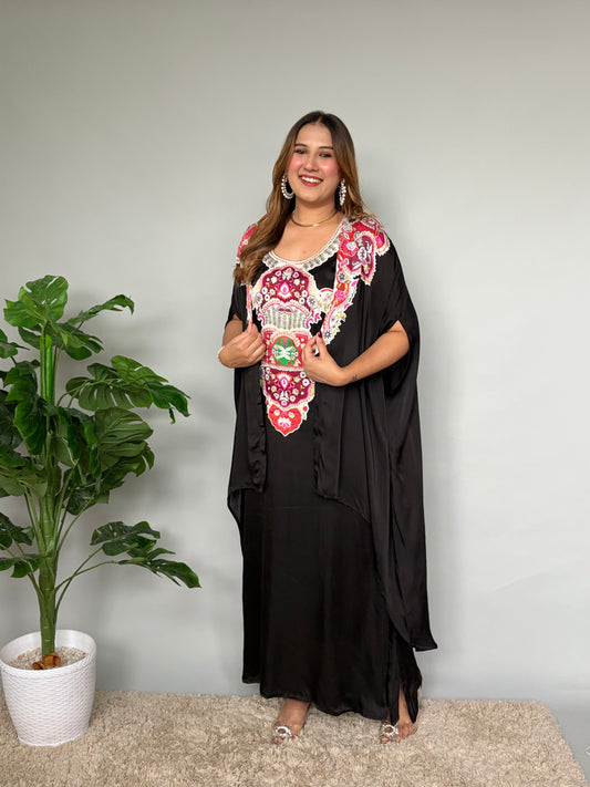 Royal Black Dress With Jacket