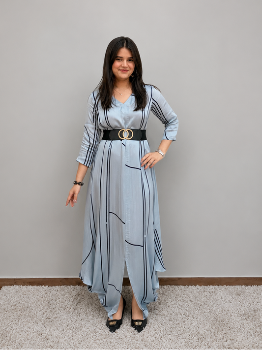 Grey Printed Dress