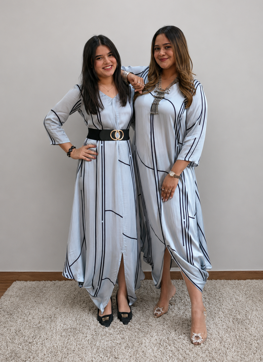 Grey Printed Dress